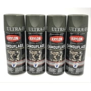 KRYLON 4293-4 PACK OLIVE Camouflage Non-Reflective Ultra-Flat Finish Spray Paint- 11 oz Aerosol