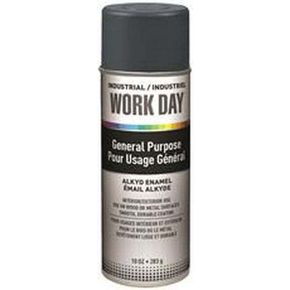 KRYLON INDUSTRIAL WORK DAY GENERAL PURPOSE ENAMEL SPRAY PAINT, 16 OZ., GRAY