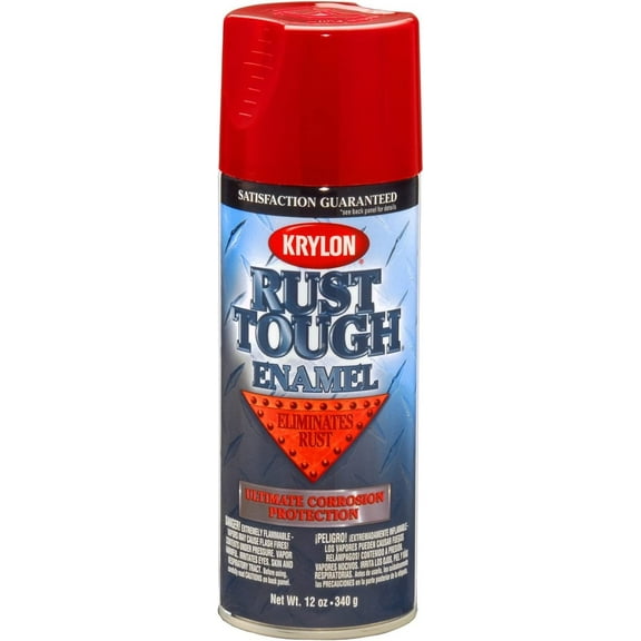 KRYLON K09210007 'Rust Tough' Radiant Red Rust Preventive Enamel - 12 oz. Aerosol']