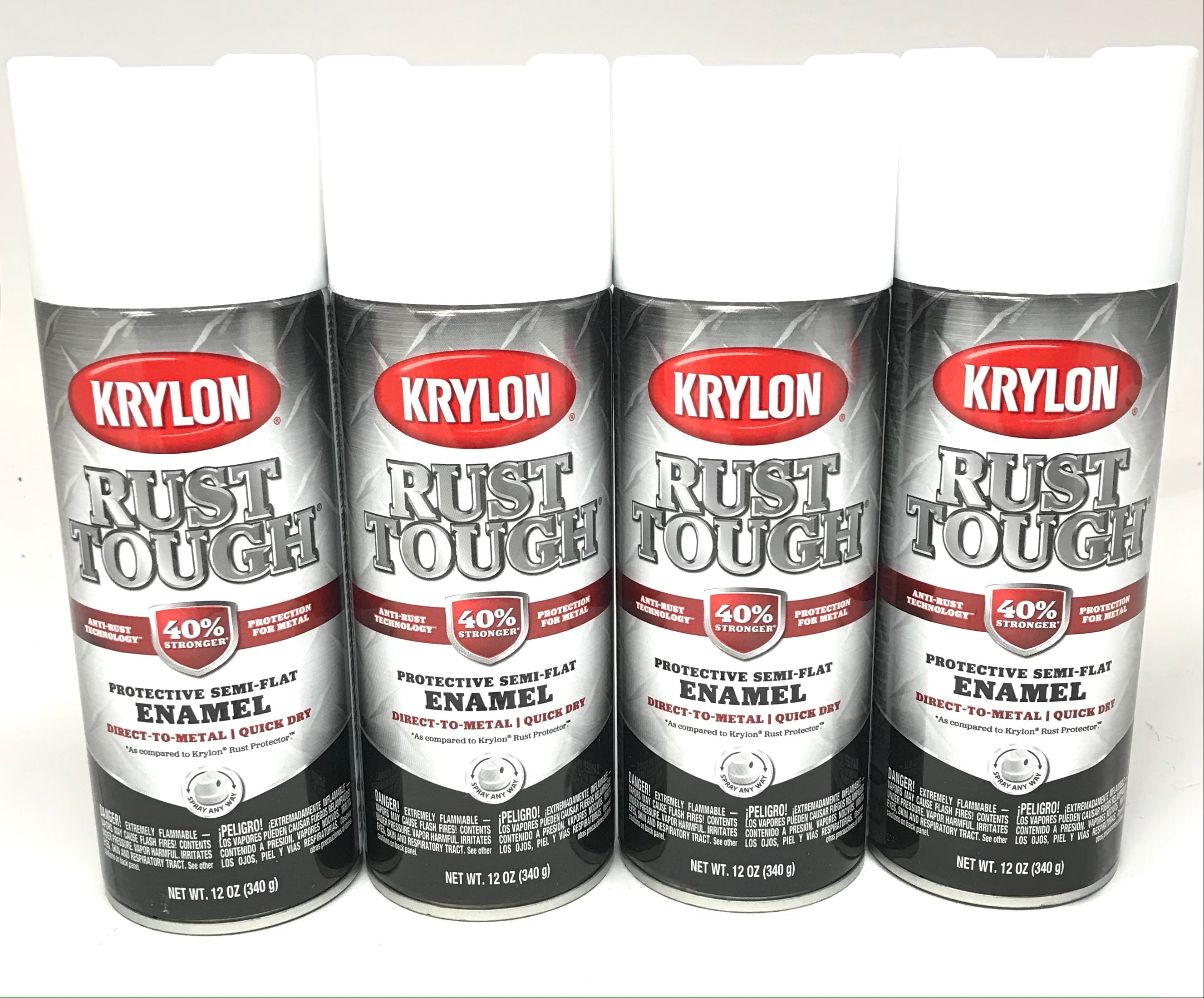 KRYLON RTA9201 SEMI-FLAT WHITE Rust Tough Protective Enamel - Quick Dry ...