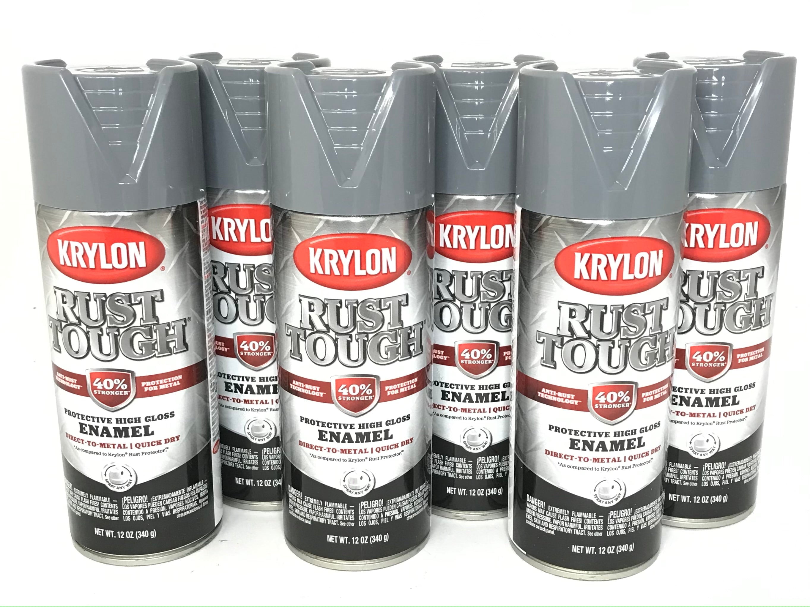 KRYLON RTA9206 Rust Tough GLOSS Battleship Gray Primer Max Protection