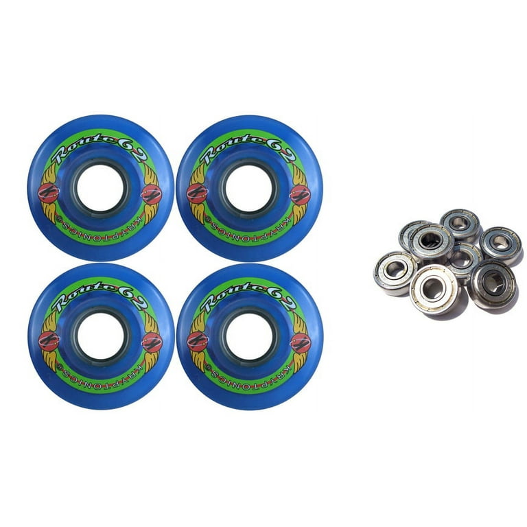KRYPTONICS ROUTE 62MM 78A BLUE Longboard Skate Wheels + ABEC 9