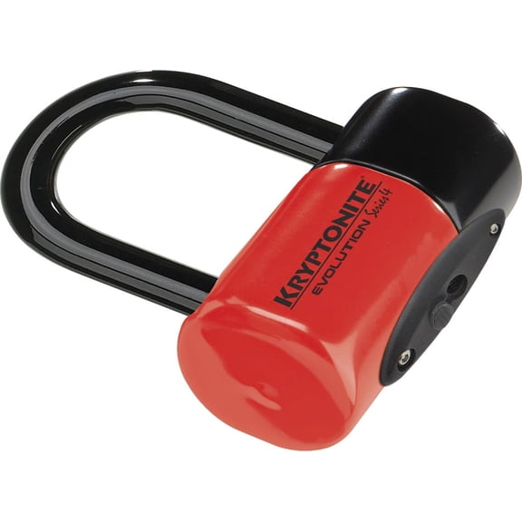 Kryptonite Evolution Series 4 Disc Lock, 14mm Heavy Duty Red/Black Bike Bicycle Lock, Sold Secure Gold, High Security Anti-Theft Protection for Bicycle, E-Bike, Motorcycles, Scooters, and more