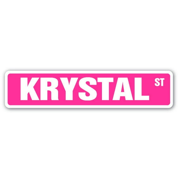 KRYSTAL Street Sign Childrens Name Room Sign | Indoor/Outdoor |  30" Wide