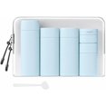 thumbnail image 1 of KRYVN 5-Pack Travel Toiletry Bottles Set, TSA Approved Leak Proof Silicone Liquid Containers with Clear Bag, 100ml/80ml/50ml Refillable Dispensers for Shampoo Conditioner Lotion, 1 of 12