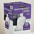 thumbnail image 1 of KS 10-Gallon Wastebasket Liner, Clear, 500-count, 1 of 2