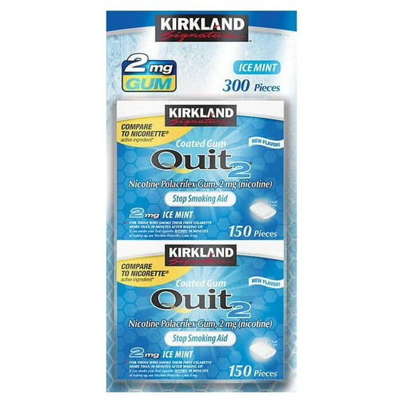 KS 2 mg Ice Mint Gum, 300 Pieces