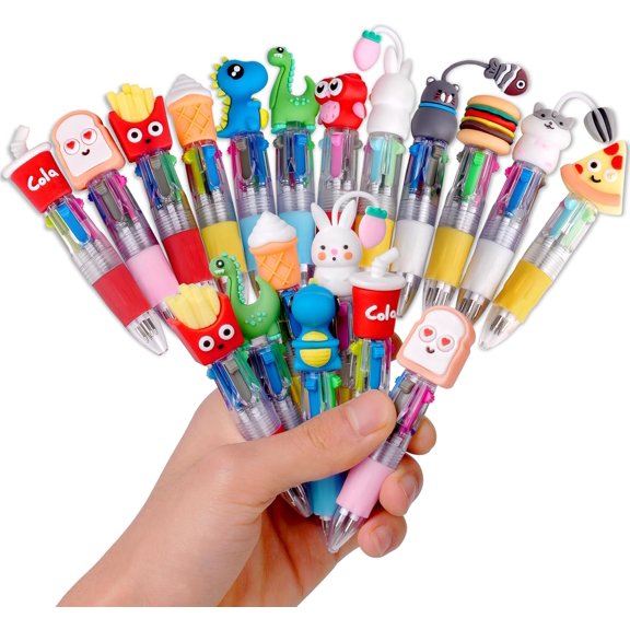 36pcs Mini Multicolor Pens in One 4-in-1 Cute Pens Bulk Ballpoint Pen for Birthdays Fun Pen Gifts Assorted Ink Kawaii Pen