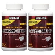 KS Acetaminophen 500 Caplets - 2 Pack