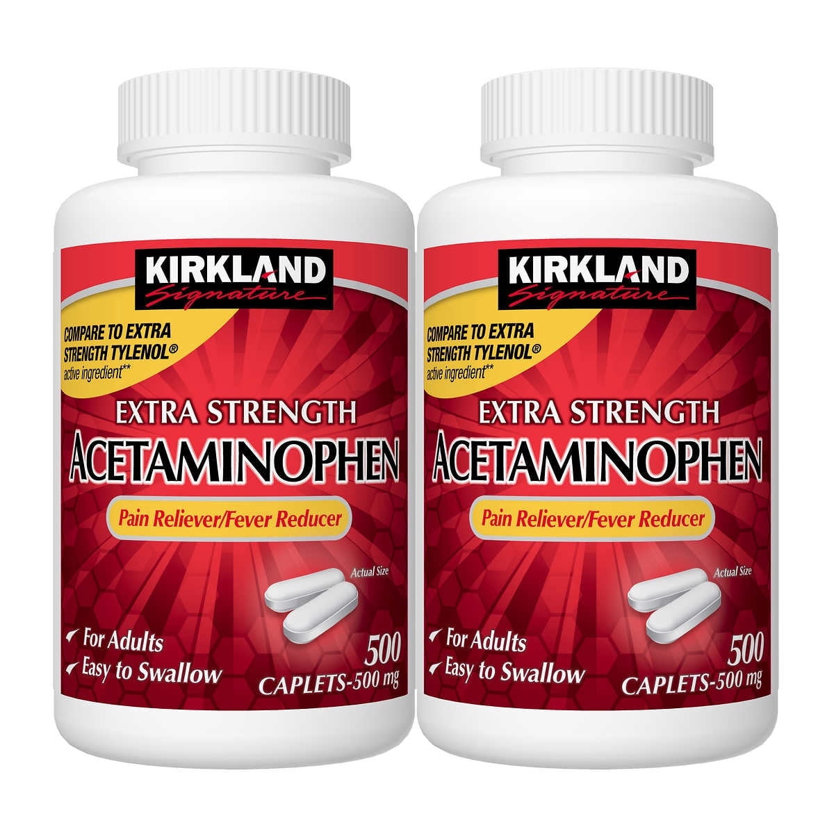 Kirkland Signature, Extra Strength Acetaminophen, 1,000 Caplets ...