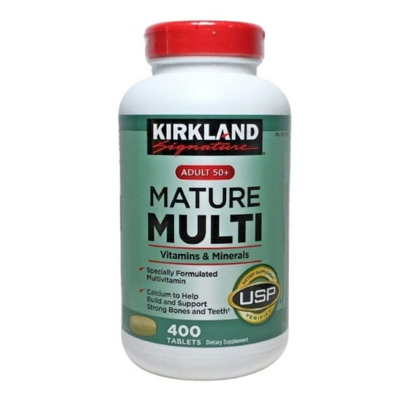 Kirkland Signature Adult 50+ Mature Multi Vitamins & Minerals 400 Tabs - 2 Pack