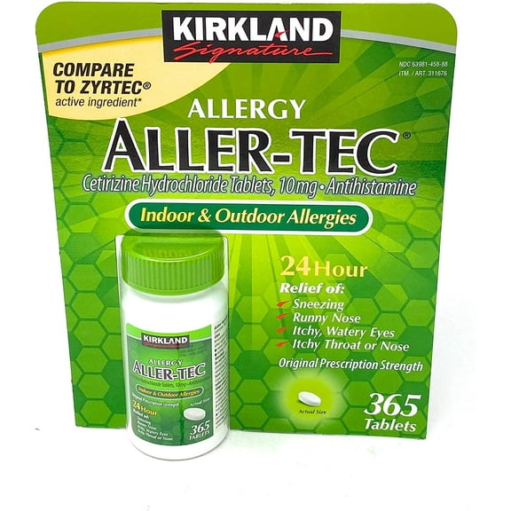 KS Aller-Tec Cetirizine Hydrochloride 10 mg - 365 Tablets