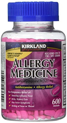 Kirkland Signature Allergy Medicine 25 mg., 600 Minitabs