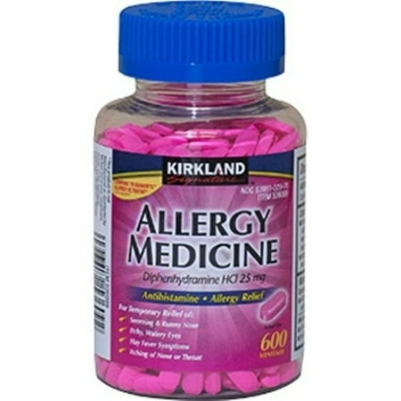 KS Allergy Medicine Diphenhydramine HCI 25mg 600 Tablets 2 Pack
