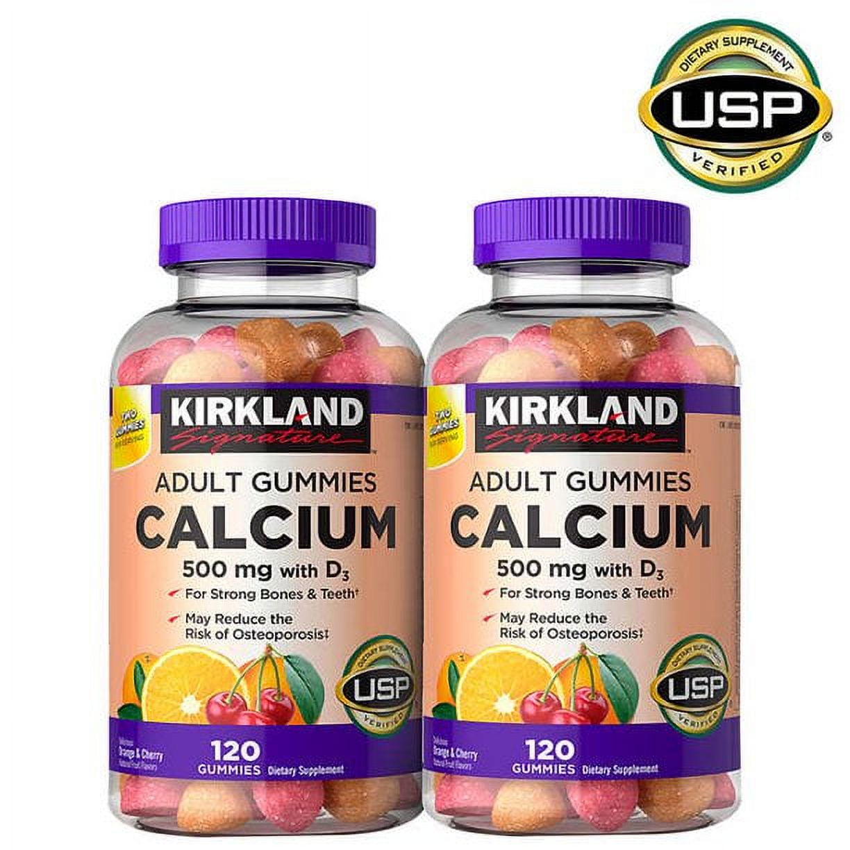 KS Calcium 500 mg with D3, 240 Adult Gummies