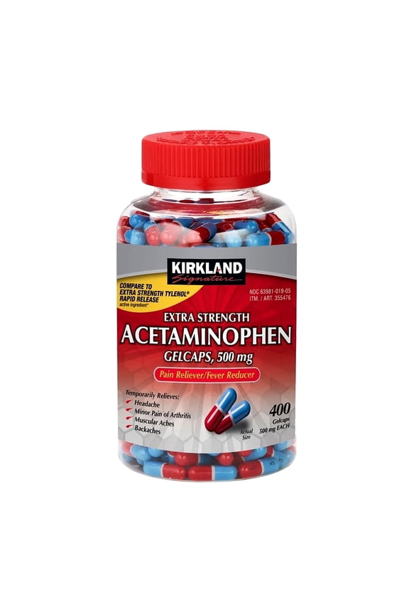 KS ES Rapid Release Pain Reliever Acetaminophen - 400 GelCaps