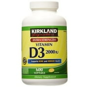 Kirkland Signature Extra Strength D3 50 mcg., 600 Softgels