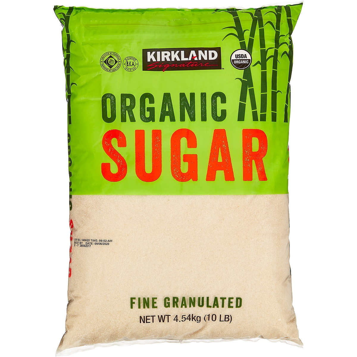 KS Fine granulated Kosher Organic Sugar, 10 lbs