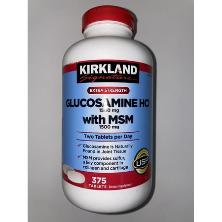 Kirkland Signature Glucosamine HCI with MSM - 375 Tablets