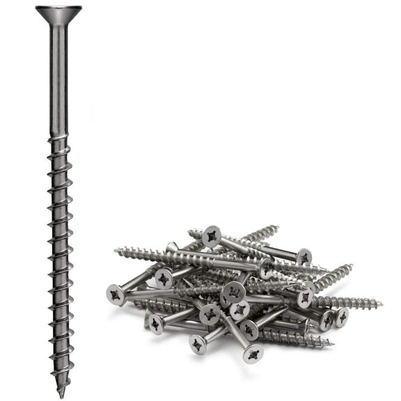 KS Hardware 3 Inch Wood Screws for Door Hinge #9 Security Screws, 24 Pack Satin Nickel