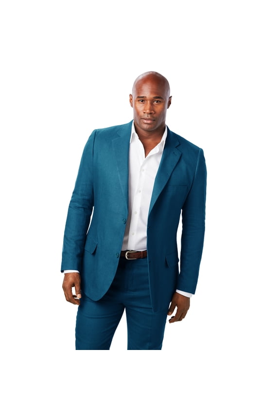 Men's Big & Tall Linen Blend Two-Button Suit Jacket
