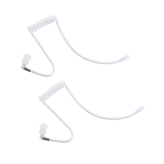 KS K-STORM Replacement Acoustic Tube with 1 Pair Medium Fin Earmold for Two Way Radio Earpiece Headset（2 pack）