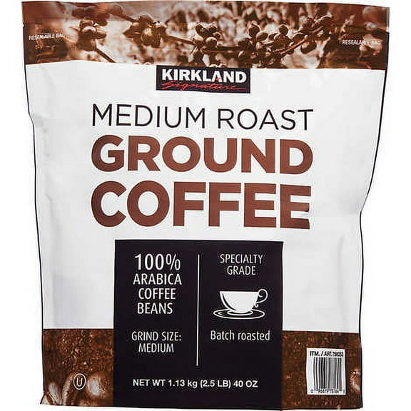 KS Kosher Medium Roast Coffee,  100% ground Arabica coffee beans 2.5 lbs