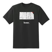 KS Map Kansas Home State Love Kansas Home Design T Shirt Black,S
