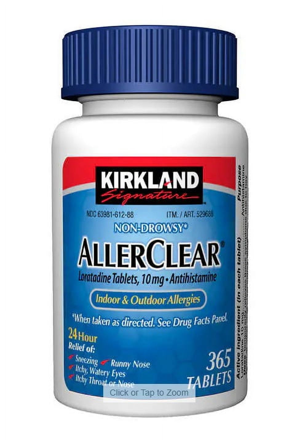 KS Adult NonDrowsy AllerClear Allergy Medicine, 10mg Antihistamine
