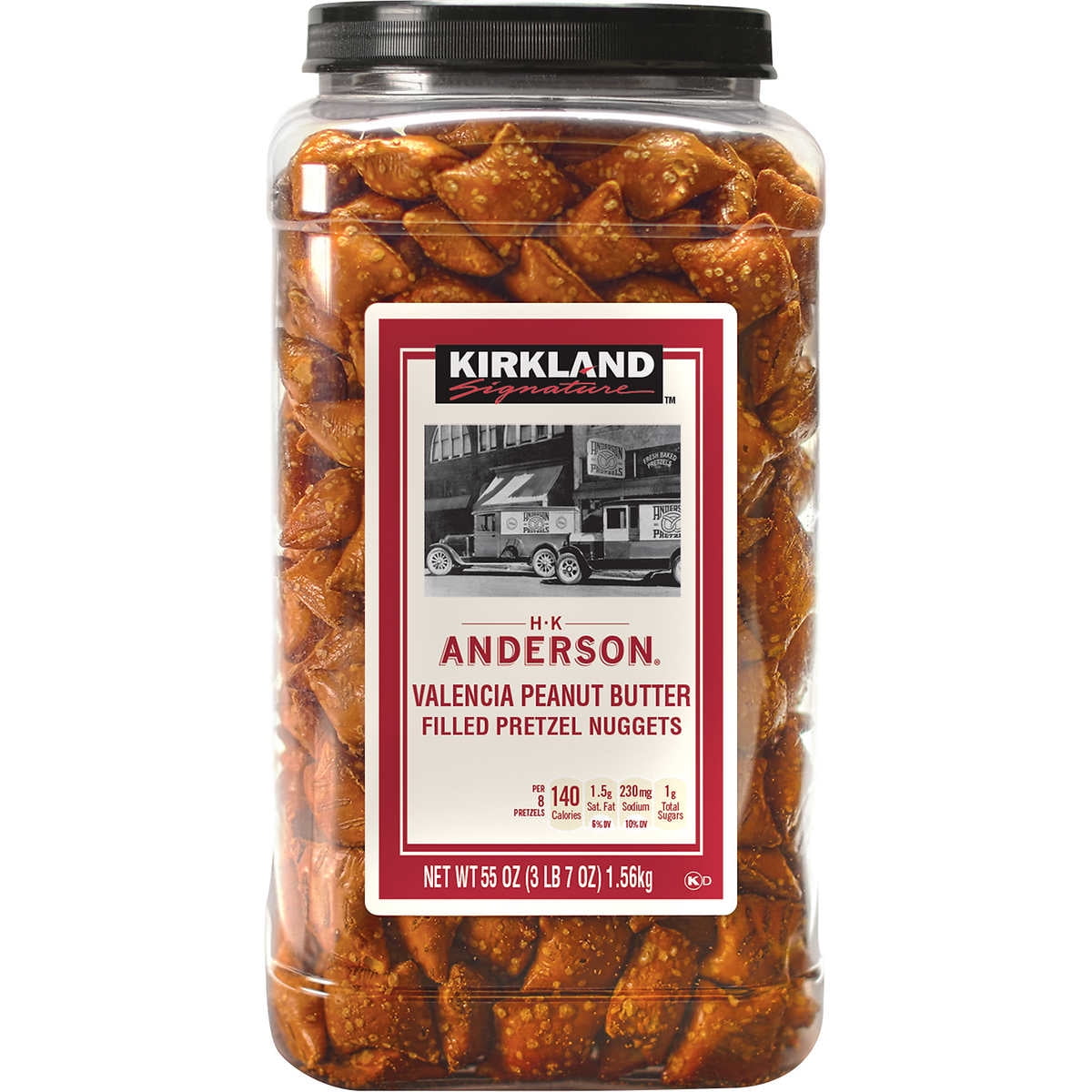 KS Peanut Butter Filled Pretzel Nuggets, 55 oz