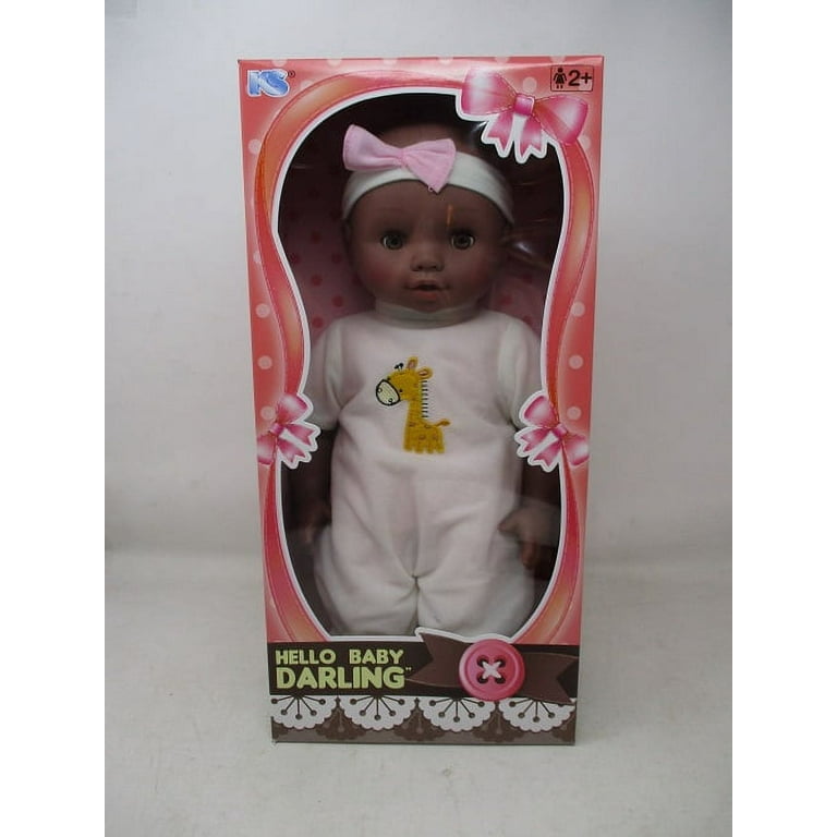 KS Toys Hello Baby Darling Baby Doll, African American Pink