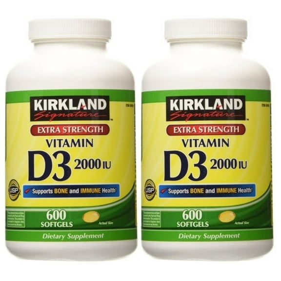 KS Vitamin D3 600 Softgels - 2 Pack