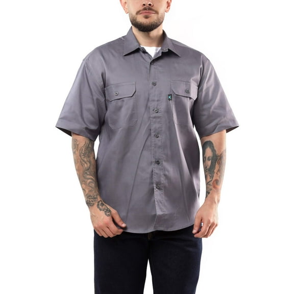 KS03 - Kolossus Men's Lightweight Cotton Blend Short Sleeve Work Shirt with Pockets