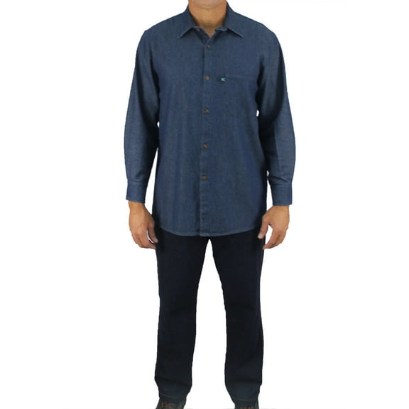 KS05 - Kolossus Men's Lightweight 100% Cotton Long Sleeve Work Shirt with Pockets