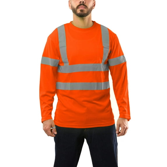 KS07 - Kolossus AirFlex ANSI Class 3 Compliant High Visibility Long Sleeve Safety Shirt - Orange