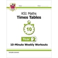 thumbnail image 1 of Pre-Owned KS1 Year 2 Maths Times Tables 10-Minute Weekly Workouts (CGP Year 2 Maths) Paperback, 1 of 1