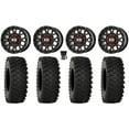 thumbnail image 1 of KS135 Grenade 14" Wheels Black 28" ATX470 Tires Kawasaki Mule Pro FXT, 1 of 4