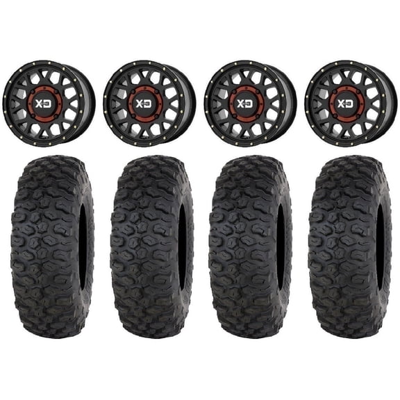 KS135 Grenade 15" Wheels Black 32" Chicane DS Tires Polaris RZR XP 1000 / PRO XP / Ranger XP 900/1000