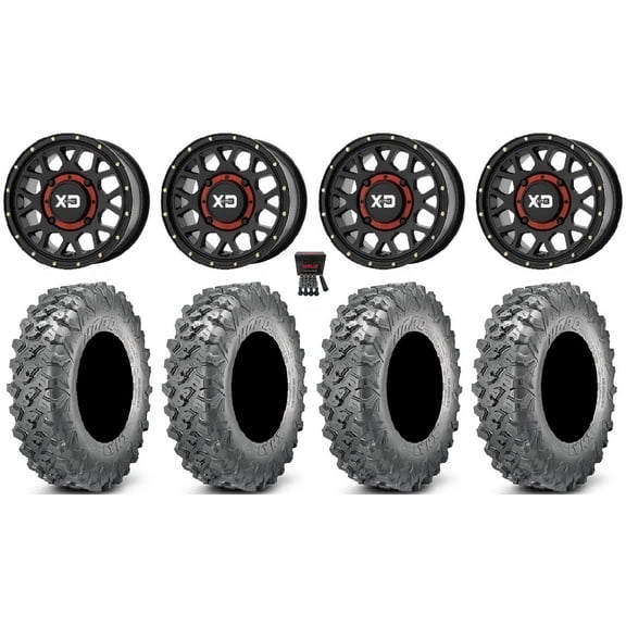 KS135 Grenade 15" Wheels Black 35" Lynx SXS Tires Polaris RZR XP 1000 / PRO XP / Ranger XP 900/1000