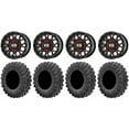 thumbnail image 1 of KS135 Grenade Black 15" Wheels 30" MotoRavage Tires Kawasaki Teryx Mule, 1 of 4