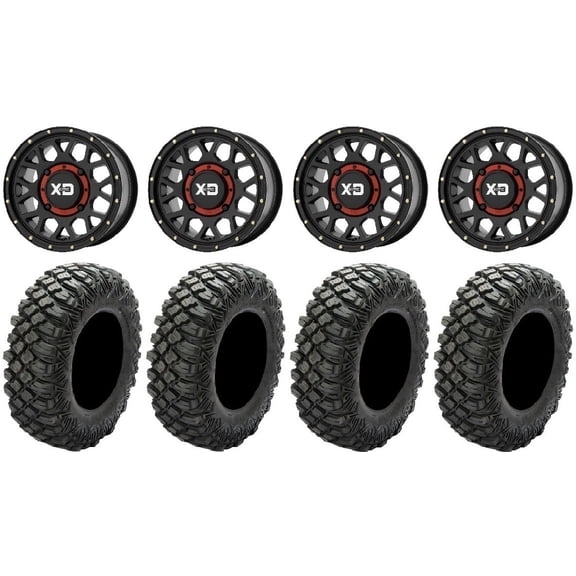 KS135 Grenade Black 15" Wheels 32" Crawler XG Tires Sportsman RZR Ranger