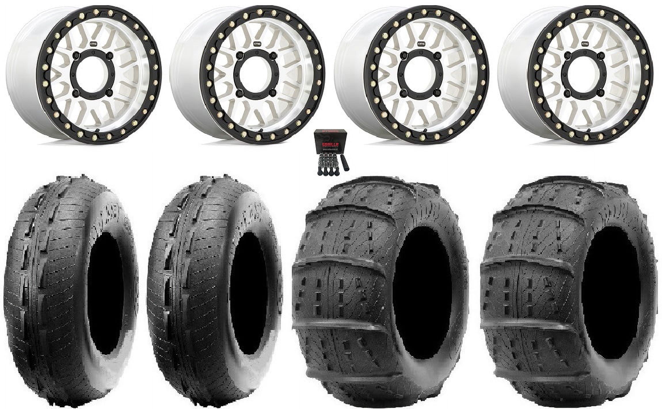 KS235 Grenade Bdlk 14" Wheels Mh (+10mm/0mm) 30" SandBlast Tires CanAm Maverick X3 / Honda