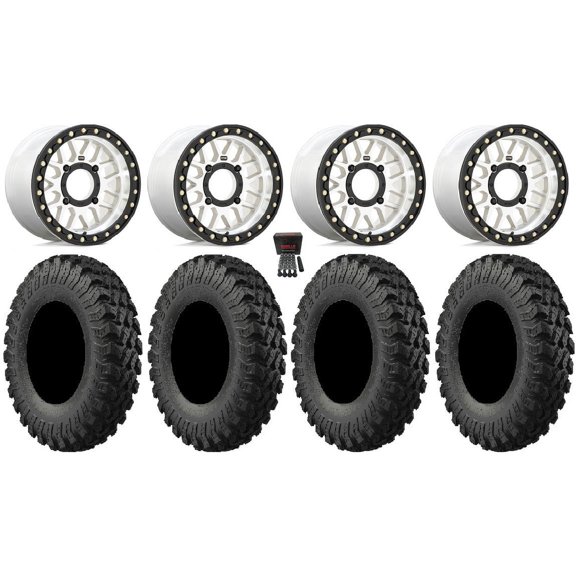 KS235 Grenade Bdlk 15" Wheels Mh +38mm 28" MotoRally Tires Can-Am Commander Maverick Renegade Outlander Defender