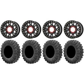 KS235 Grenade Beadlock 14" Wheels 27" MotoRavage Tires Polaris RZR XP 1000 / PRO XP / Ranger XP 900/1000