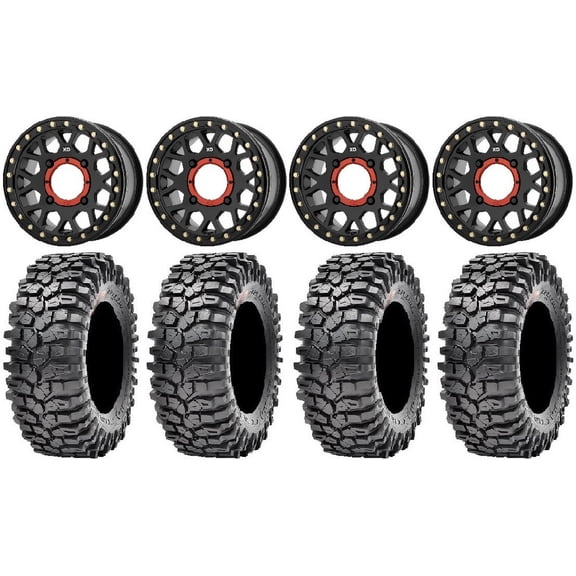 KS235 Grenade Beadlock 14" Wheels 35" Roxxzilla Tires Polaris RZR XP 1000 / PRO XP / Ranger XP 900/1000