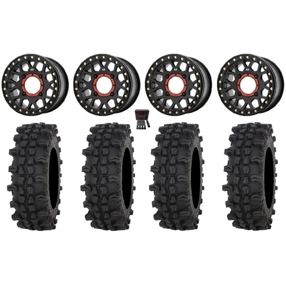 KS235 Grenade Beadlock 14" Wheels Bk 27" ACP Tires Polaris RZR XP 1000 / PRO XP / Ranger XP 900/1000