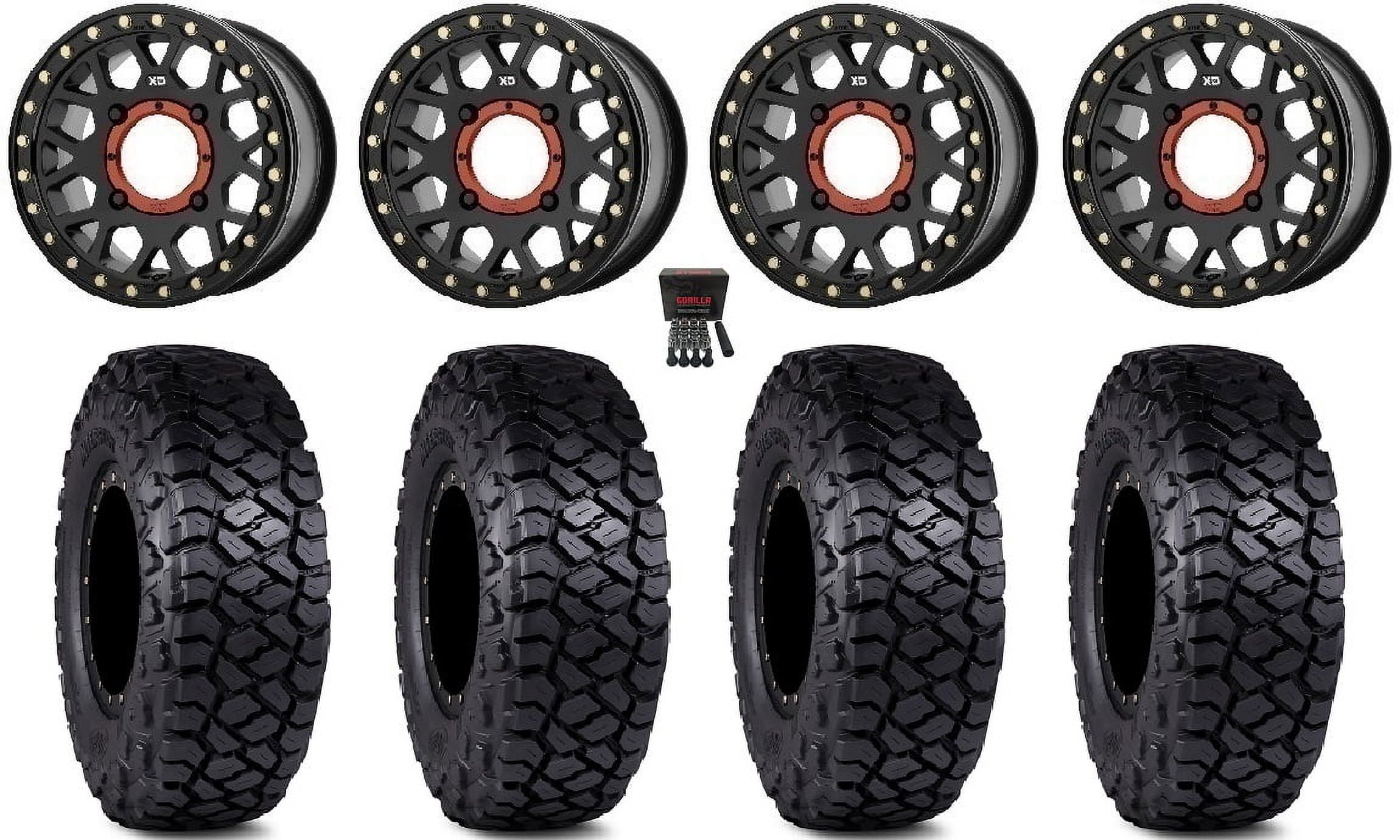 KS235 Grenade Beadlock 14" Wheels Black 30" Intersect Tires Can-Am ...