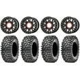 thumbnail image 1 of KS235 Grenade Black 15" Wheels 35" Roxxzilla Tires Can-Am Commander Maverick Renegade Outlander Defender, 1 of 4
