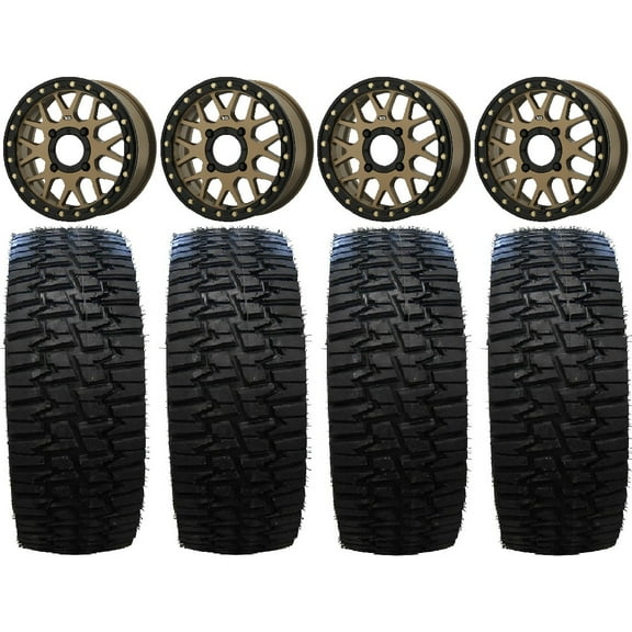 KS235 Grenade Bronze 15" Wheels 33" Desert Race Tires Can-Am Commander Maverick Renegade Outlander Defender