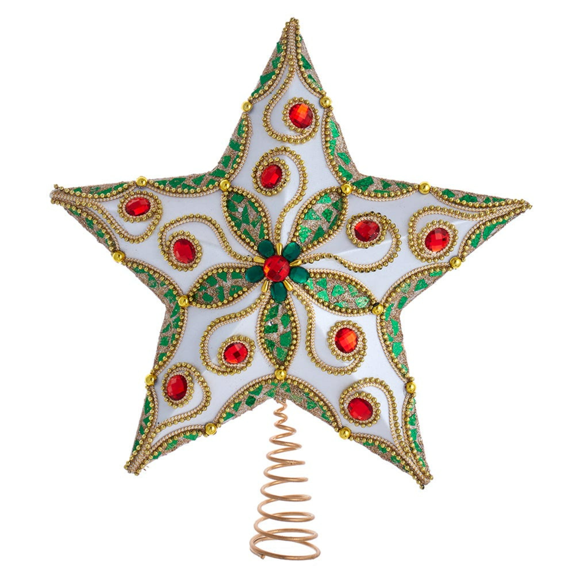 KSA 13.5" Traditional Star Christmas Tree Topper, Unlit